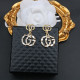 Gold Fashion Simplicity Letter Patchwork Earrings