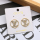 Gold Fashion Simplicity Patchwork Hot Drill Earrings