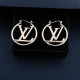 Gold Fashion Simplicity Letter Patchwork Earrings