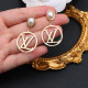 Gold Fashion Simplicity Solid Patchwork Earrings