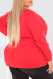 Red Fashion Casual Print Basic Off the Shoulder Tops