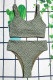 Green Fashion Sexy Letter Patchwork Swimwears