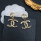 Gold Fashion Elegant Letter Patchwork Earrings