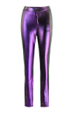Colour Fashion Casual Basic Skinny High Waist Pencil Colorful Trousers
