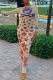 White Fashion Sexy Print Basic O Neck Long Sleeve Dresses