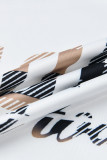 Camouflage Casual Print Patchwork Slit O Neck Short Sleeve Two Pieces