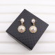 White Fashion Celebrities Patchwork Pearl Earrings
