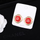 Red Fashion Geometric Patchwork Earrings