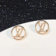White Fashion Simplicity Letter Patchwork Earrings
