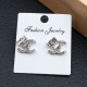 Silver Fashion Simplicity Geometric Hot Drill Earrings