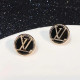 Black Fashion Simplicity Letter Patchwork Earrings