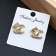 Gold Fashion Simplicity Geometric Hot Drill Earrings