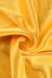 Brown Casual Elegant Solid Patchwork Fold Half A Turtleneck Straight Dresses