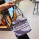Dark Blue Fashion Vintage Print Patchwork Bags