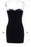 Purple Fashion Sexy Solid Backless Strapless Sleeveless Dress