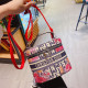 Red Blue Fashion Vintage Print Patchwork Bags