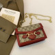 Red Fashion Vintage Print Patchwork Bags