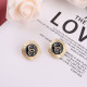 Black Fashion Street Letter Patchwork Earrings