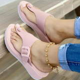 Pink Street Patchwork Opend Comfortable Shoes