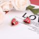 Red Fashion Street Patchwork Hot Drill Earrings