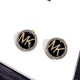 Gold Fashion Street Letter Patchwork Earrings