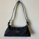 Black Fashion Street Solid Letter Bags