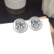 Silver Fashion Simplicity Letter Hot Drill Earrings