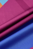 Multi-color Fashion Casual Print Bandage V Neck Long Sleeve Dresses