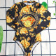 Black Fashion Sexy Print Patchwork Swimwears