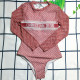 Burgundy Fashion Sexy Print Letter Swimwears