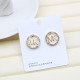 Gold Fashion Simplicity Letter Hot Drill Earrings