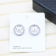 Silver Fashion Simplicity Letter Hot Drill Earrings