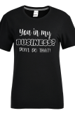 Yellow Fashion Casual Print Patchwork Letter O Neck T-Shirts