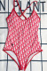 Red Fashion Sexy Letter Patchwork Swimwears
