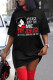 Black Fashion Casual Print Basic O Neck Short Sleeve Dress