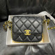 Black Fashion Street Solid Chains Bags
