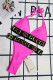 Pink Fashion Sexy Letter Patchwork Swimwears