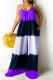 Purple Fashion Casual Print Backless Spaghetti Strap Regular Jumpsuits