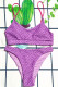 Purple Fashion Sexy Letter Patchwork Swimwears