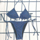 Blue Fashion Sexy Print Frenulum Swimwears