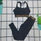 Black Fashion Sexy Letter Patchwork Swimwears