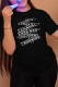 Black Fashion Street Print Patchwork O Neck T-Shirts