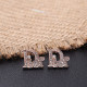 Rose Gold Fashion Elegant Letter Hot Drill Earrings