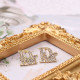 Gold Fashion Elegant Letter Hot Drill Earrings
