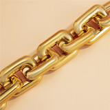Gold Fashion Simplicity Square Geometric Hollow Bracelets