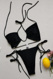 Colour Sexy Print Bandage Patchwork Swimwears