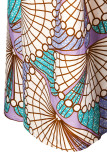 Rose Red Fashion Sweet Print Patchwork V Neck A Line Dresses