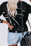 Red Casual Print Patchwork One Shoulder Tops