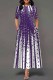 Purple Fashion Casual Print Basic O Neck Long Dress