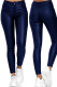Blue Casual Solid Patchwork High Waist Pencil Solid Color Bottoms